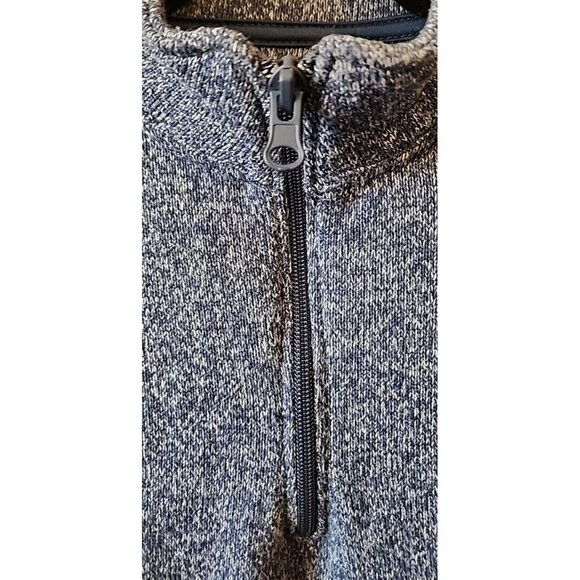 Old Navy 1/4 Zip Pullover Sweater Men's Medium Blue Raglan Sleeve Mock Neck - Picture 2 of 9